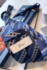 ⁦Dior Oblique Dual Tie in Blue Silk⁩ - الصورة ⁦6⁩