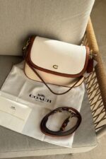 Coach Legacy Medium Colorblock Pebble Leather Shoulder Bag