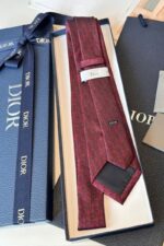 Dior Oblique Trio Tie Maroon - الصورة 2
