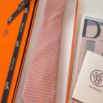 Hermès H Maillon Silk Tie OR