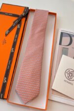Hermès H Maillon Silk Tie OR