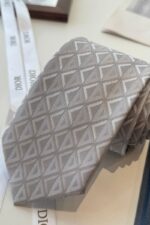 Dior Grey Diamond Silk Tie - الصورة 4
