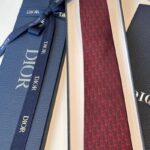 Dior Oblique Trio Tie Maroon