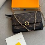 Louis Vuitton Flore-style chain wallet