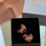 f Miu Miu Heart Tortoiseshell Plexiglass Earrings
