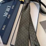 Christian Dior Diamond Pattern Jacquard Silk Tie