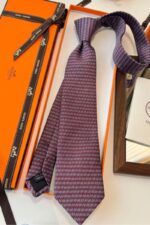 Hermès H Maillon Silk Tie Mr - الصورة 5