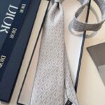Dior Grey Diamond Silk Tie